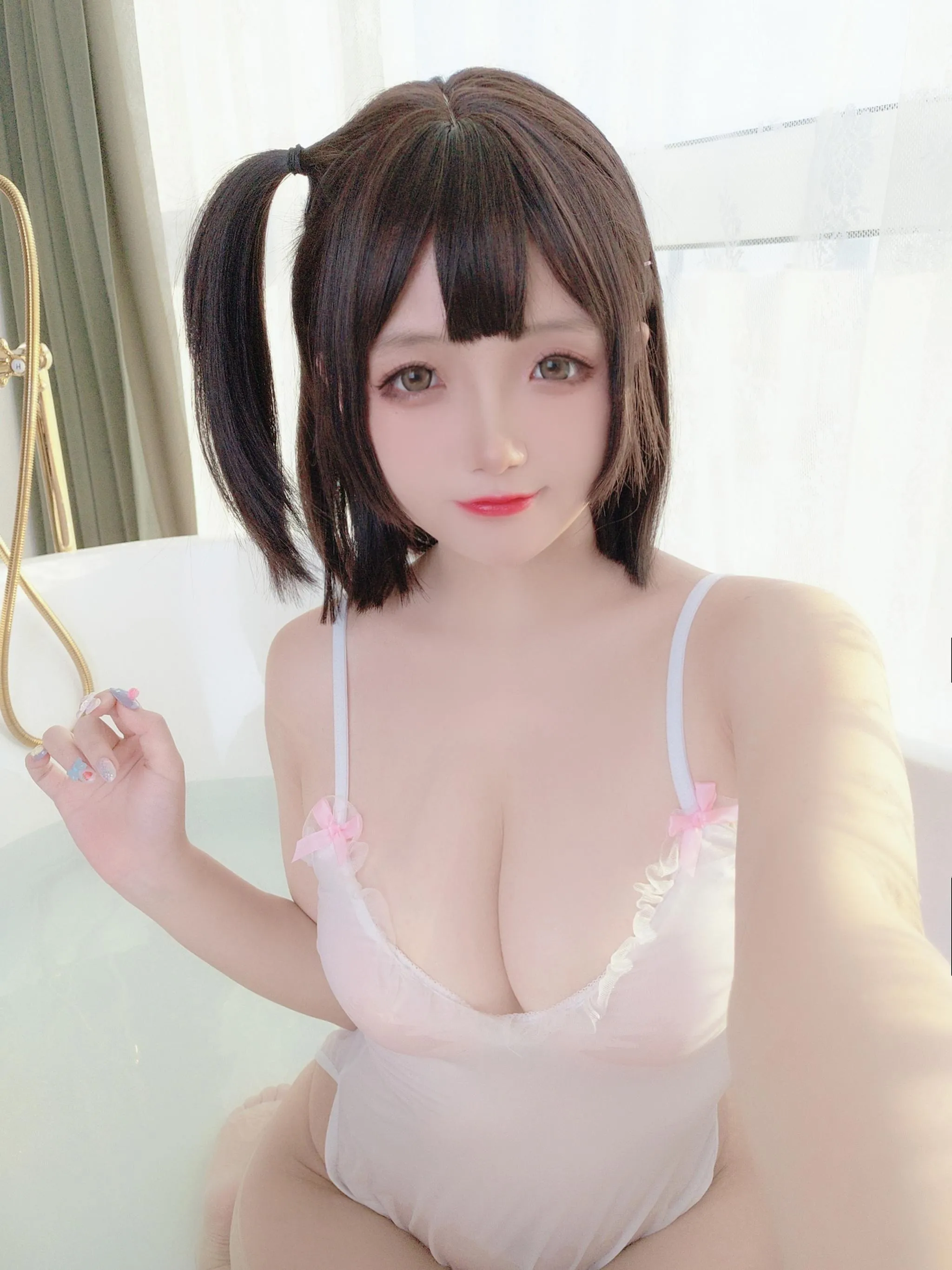 日奈娇 – NO.43 湿身小白裙-白纱裙自拍 [21P]插图8